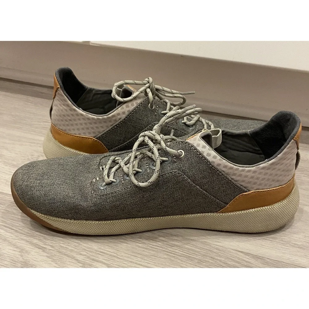 OLUKAI Nanea Li Gray Boat Shoes-Mens 9.5-Weather Resistant Breathable Canvas
